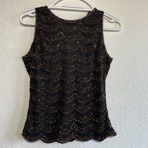 NWT J Kara New York beaded blouse camisole top, small